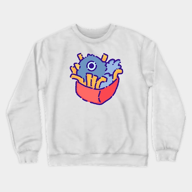 Pigeon fries Crewneck Sweatshirt by Tinyarts